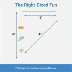 Frisco Holiday Hanukkah Teaser Cat Toy With Catnip, 2 Count -Meowverse Store 287277 PT2. AC SS1800 V1637704366