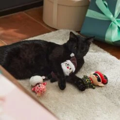 Frisco Holiday Hipster Santa & Friends Plush Cat Toy With Catnip, 3 Count -Meowverse Store 287317 PT3. AC SS1800 V1632774130