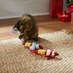 Frisco Holiday Santa & Snowman Ice Cream Cones Plush Cat Toy With Catnip, 2 Count -Meowverse Store 287373 PT3. AC SS1800 V1632776424