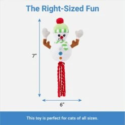 Frisco Naughty Or Nice Snowman Reversible Plush Cat Toy With Catnip -Meowverse Store 287387 PT2. AC SS1800 V1637704002