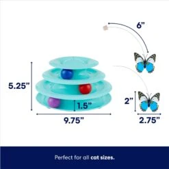 Frisco Butterfly Cat Tracks Cat Toy & Dr. Elsey's Ultra Unscented Clumping Clay Cat Litter -Meowverse Store 293022 PT2. AC SS1800 V1700675839