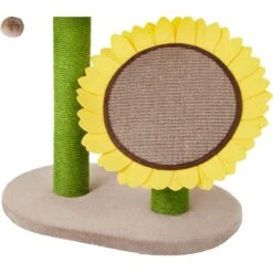 Frisco Sunflower Cat Scratching Post, Two Post With Lounger -Meowverse Store 296688 PT2. AC SS1800 V1632856031