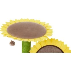 Frisco Sunflower Cat Scratching Post, Two Post With Lounger -Meowverse Store 296688 PT3. AC SS1800 V1632855992