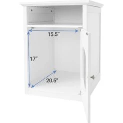 Frisco Decorative Side Table Cat Litter Box Cover & Frisco Open Top Cat Litter Box With Rim, Large -Meowverse Store 297992 PT3. AC SS1800 V1621293130