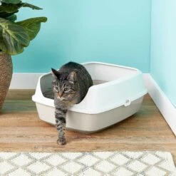 Frisco Decorative Side Table Cat Litter Box Cover & Frisco Open Top Cat Litter Box With Rim, Large -Meowverse Store 297992 PT6. AC SS1800 V1621299762