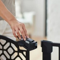 Frisco Metal Geometric Pattern Extra Wide Auto-close Dog Gate -Meowverse Store 299512 PT4. AC SS1800 V1627306665