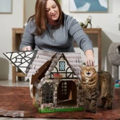 Frisco Tudor House Cardboard Cat House 9 Frisco Tudor House Cardboard Cat House -Meowverse Store 308815 PT3. AC SS1800 V1696880189