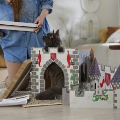 Frisco Castle Cardboard Cat House, 2-Story -Meowverse Store 308822 PT3. AC SS1800 V1688677262