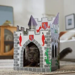 Frisco Castle Cardboard Cat House, 2-Story -Meowverse Store 308822 PT4. AC SS1800 V1688677261