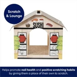 Frisco Sushi Shop Cardboard Cat House -Meowverse Store 308827 PT2. AC SS1800 V1678125453