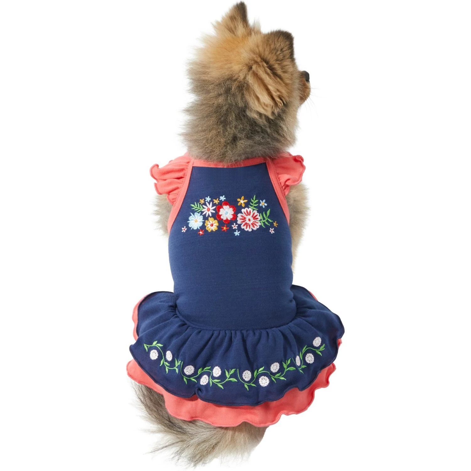 Frisco Embroidered Floral Dog & Cat Dress 1 Frisco Embroidered Floral Dog & Cat Dress