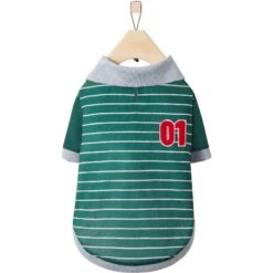 Frisco Green Rugby Dog & Cat Polo Shirt -Meowverse Store 315084 PT4. AC SS1800 V1646440721