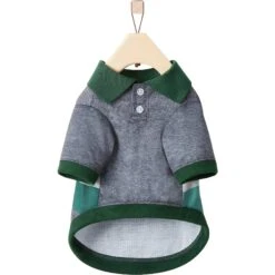 Frisco Green Striped Polo Dog & Cat Shirt -Meowverse Store 315091 PT5. AC SS1800 V1646435818