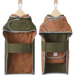 Frisco Lightweight Olive Reversible Packable Dog Raincoat 12 Frisco Lightweight Olive Reversible Packable Dog Raincoat -Meowverse Store 315116 PT5. AC SS1800 V1646437977