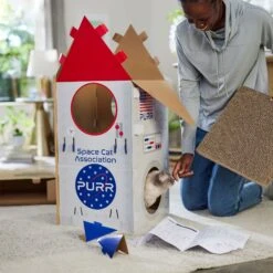 Frisco Spaceship Cardboard Cat House, 2-Story 9 Frisco Spaceship Cardboard Cat House, 2-Story -Meowverse Store 317721 PT3. AC SS1800 V1688677248