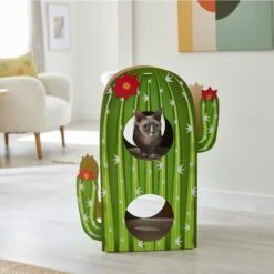 Frisco Cactus Cardboard Cat House, 2-Story -Meowverse Store 317725 PT3. AC SS1800 V1642099098