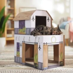Frisco Farmhouse Cardboard Cat House, 2-Story 8 Frisco Farmhouse Cardboard Cat House, 2-Story -Meowverse Store 317733 PT3. AC SS1800 V1676566492