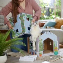 Frisco Greenhouse Cardboard Cat House 9 Frisco Greenhouse Cardboard Cat House -Meowverse Store 317737 PT3. AC SS1800 V1688677249