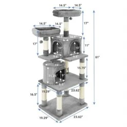 Frisco 61-in Faux Fur Cat Tree & Condo & Frisco 38-in Cat Tree With Condo, Top Perch & Toy 11 Frisco 61-in Faux Fur Cat Tree & Condo & Frisco 38-in Cat Tree With Condo, Top Perch & Toy -Meowverse Store 318964 PT2. AC SS1800 V1630367789