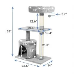 Frisco 61-in Faux Fur Cat Tree & Condo & Frisco 38-in Cat Tree With Condo, Top Perch & Toy 15 Frisco 61-in Faux Fur Cat Tree & Condo & Frisco 38-in Cat Tree With Condo, Top Perch & Toy -Meowverse Store 318964 PT6. AC SS1800 V1630359370