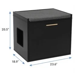 Frisco Drop Down Door Bench Cat Litter Box Cover -Meowverse Store 322629 PT2. AC SS1800 V1653488860