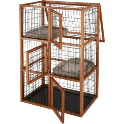 Frisco Collapsible Wood & Wire Cat Cage Playpen, 3 Level 8 Frisco Collapsible Wood & Wire Cat Cage Playpen, 3 Level -Meowverse Store 323215 PT3. AC SS1800 V1645497221