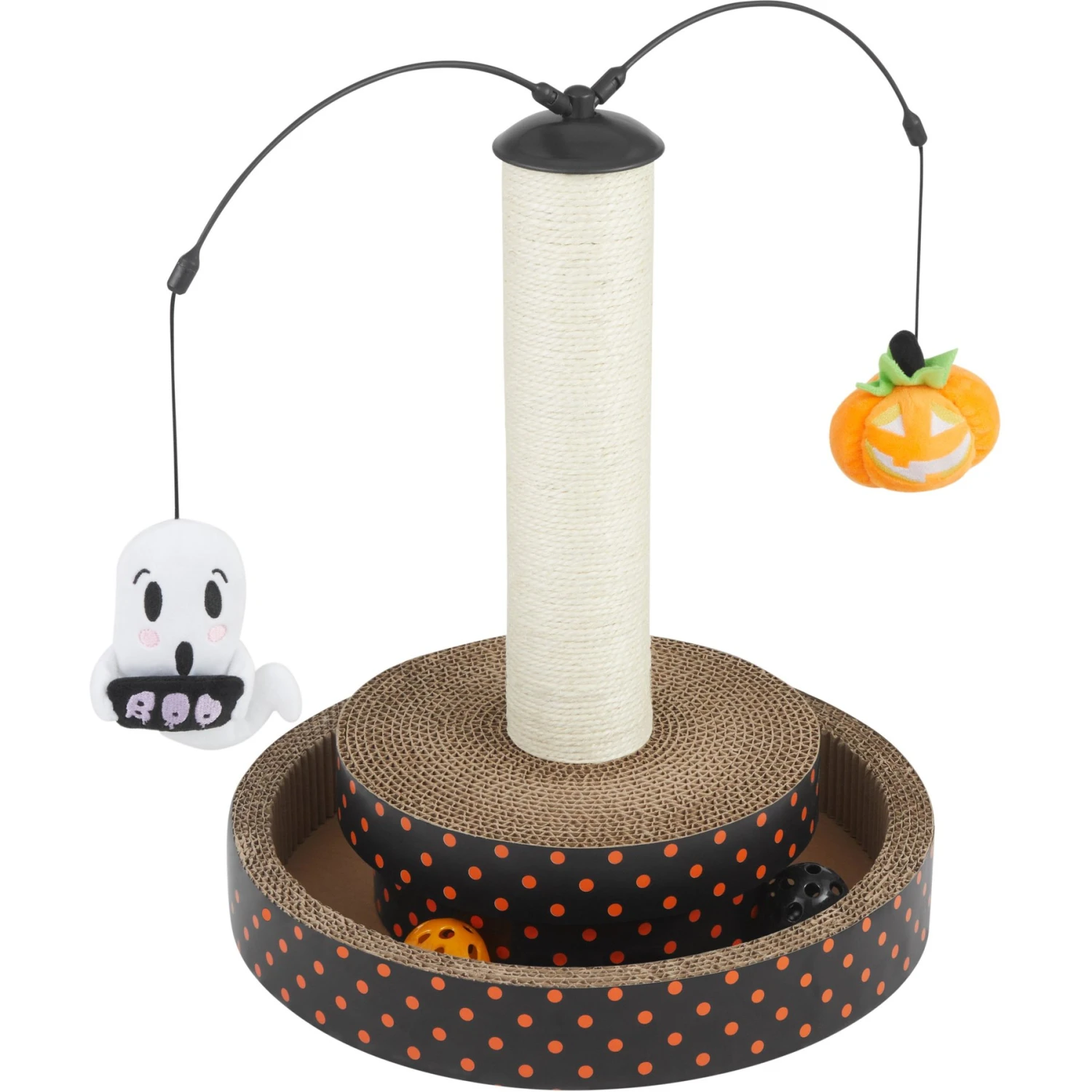 Frisco Halloween Pumpkin And Ghost Interactive Scratcher Cat Toy With Catnip 1 Frisco Halloween Pumpkin And Ghost Interactive Scratcher Cat Toy With Catnip