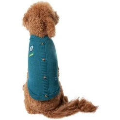 Frisco Teal Button Down Dog & Cat Sweater -Meowverse Store 353580 PT2. AC SS1800 V1659006937