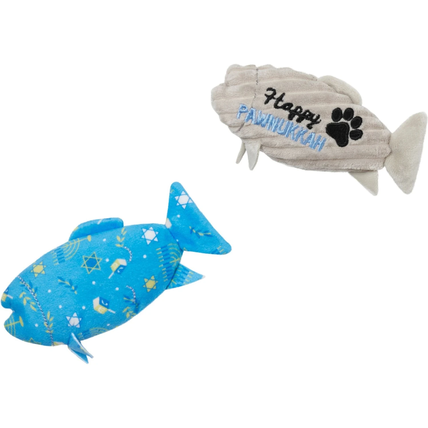 Frisco Hanukkah "Happy Pawnukkah" Fish Plush Cat Toy With Catnip, 2 Count 1 Frisco Hanukkah "Happy Pawnukkah" Fish Plush Cat Toy With Catnip, 2 Count