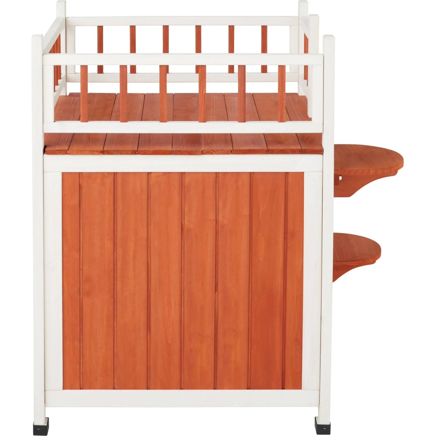 Frisco Outdoor Wooden Cat House With Elevated Balcony Steps 3 Frisco Outdoor Wooden Cat House With Elevated Balcony Steps - Image 3