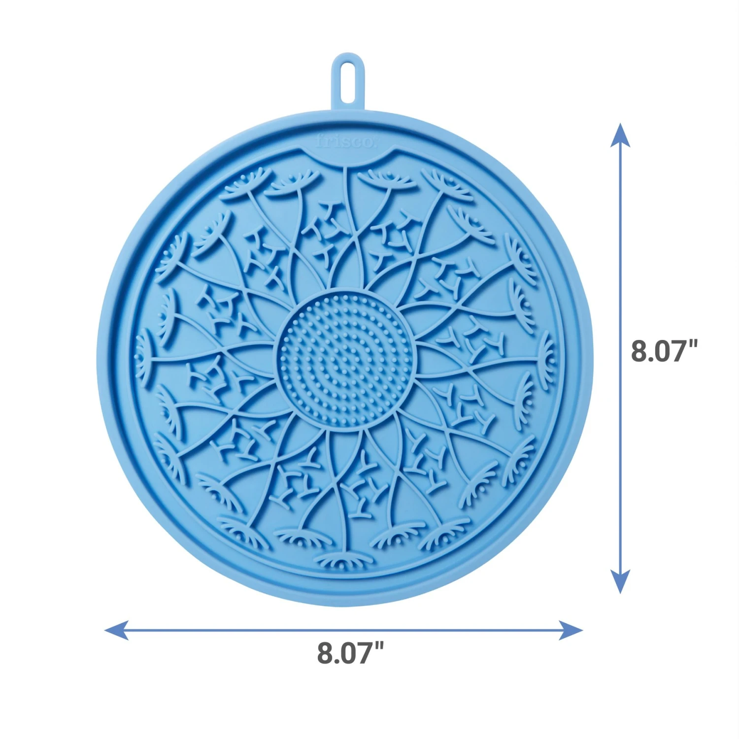 Frisco Non-skid Flower Silicone Dog & Cat Lick Mat, Blue 2 Frisco Non-skid Flower Silicone Dog & Cat Lick Mat, Blue - Image 2