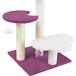 Frisco Star, Moon And Cloud 25" Plush Cat Tree -Meowverse Store 371373 PT3. AC SS1800 V1670967425