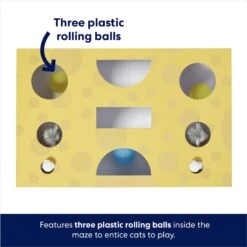 Frisco Cheese Interactive Maze Cardboard Cat Toy Box With Catnip -Meowverse Store 506106 PT2. AC SS1800 V1671551751