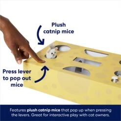 Frisco Cheese Interactive Maze Cardboard Cat Toy Box With Catnip -Meowverse Store 506106 PT3. AC SS1800 V1671551754