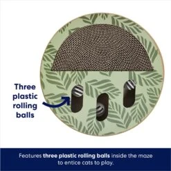 Frisco Interactive Maze & Scratch Cardboard Cat Toy Box With Catnip, Palms -Meowverse Store 506130 PT2. AC SS1800 V1671551754