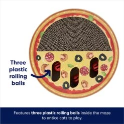 Frisco Interactive Maze & Scratch Cardboard Cat Toy With Catnip, Pizza -Meowverse Store 506154 PT2. AC SS1800 V1671551753