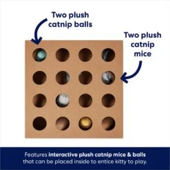 Frisco Interactive Wooden Cat Toy Box With Catnip 7 Frisco Interactive Wooden Cat Toy Box With Catnip -Meowverse Store 506178 PT2. AC SS1800 V1671568357