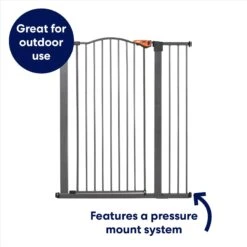 Frisco Outdoor Steel Arch Extra Tall Auto-Close Dog Gate -Meowverse Store 507102 PT2. AC SS1800 V1669212041