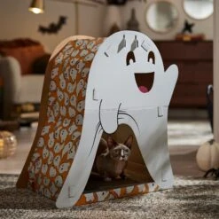 Frisco Halloween Cutie Ghost Cardboard Cat House With Catnip -Meowverse Store 668358 PT4. AC SS1800 V1689283702