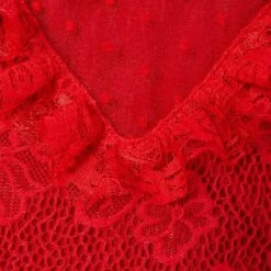 Frisco Red Ruffle Dog & Cat Dress + Headpiece -Meowverse Store 707286 PT6. AC SS1800 V1689271359