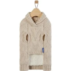 Frisco Sherpa Lined Chunky Cable Knit Dog & Cat Sweater -Meowverse Store 718518 PT4. AC SS1800 V1693234652