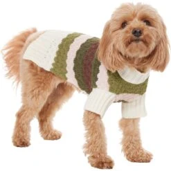 Frisco Bubble Knit Multi Striped Mock Neck Dog & Cat Sweater 10 Frisco Bubble Knit Multi Striped Mock Neck Dog & Cat Sweater -Meowverse Store 718854 PT2. AC SS1800 V1703184630