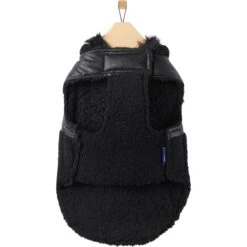 Frisco Medium Weight Faux Leather Dog & Cat Parka With Faux Fur Trimmed Hood, Black 12 Frisco Medium Weight Faux Leather Dog & Cat Parka With Faux Fur Trimmed Hood, Black -Meowverse Store 719798 PT4. AC SS1800 V1692978852