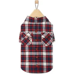 Frisco Red & Blue Plaid Dog & Cat Flannel Shirt -Meowverse Store 720838 PT3. AC SS1800 V1693401664