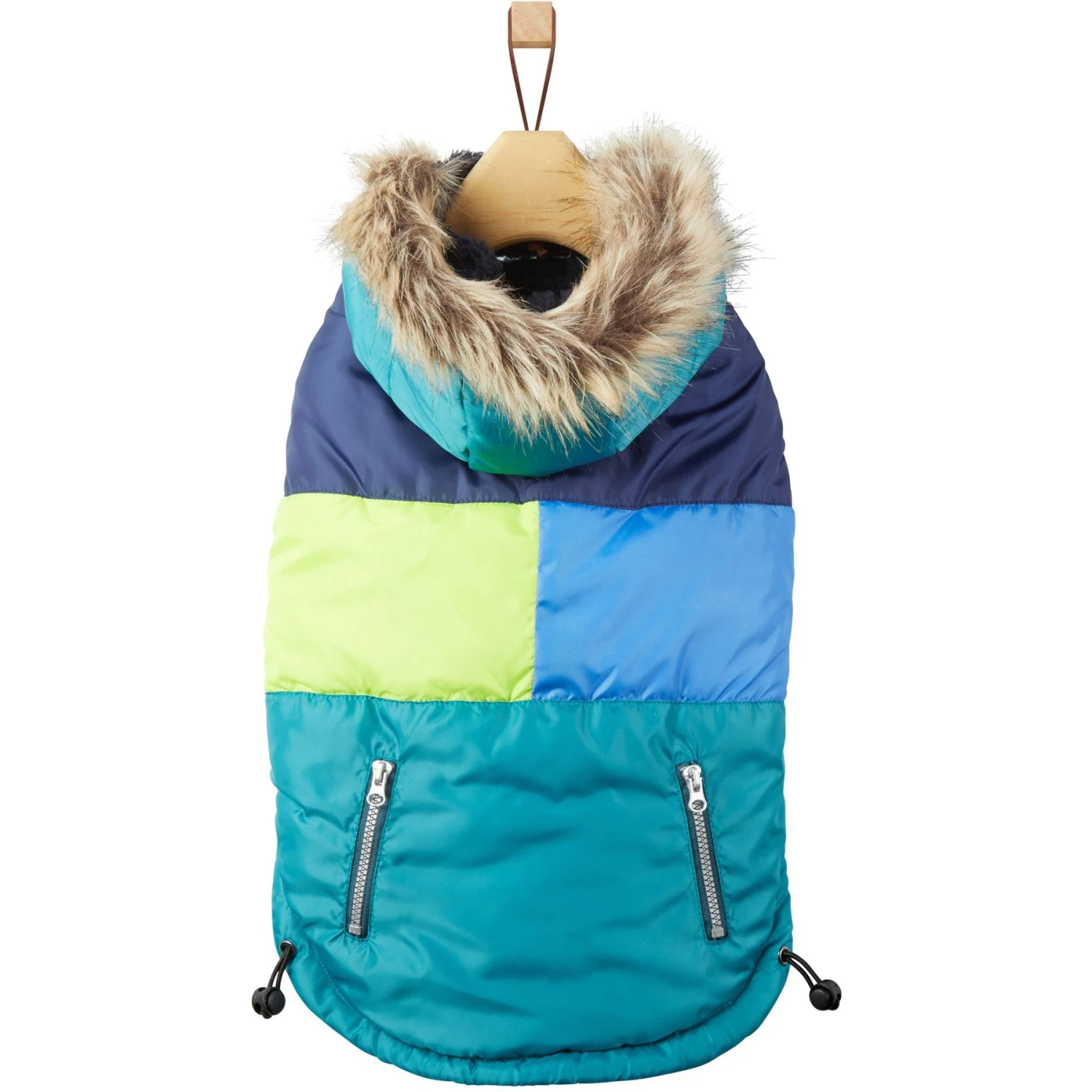 Frisco Heavy Weight Urban City Colorblock Dog & Cat Parka With Sherpa Lining 3 Frisco Heavy Weight Urban City Colorblock Dog & Cat Parka With Sherpa Lining - Image 3