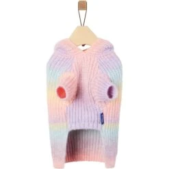 Frisco Soft Multi Stripe Ombre Dog & Cat Hooded Sweater -Meowverse Store 742838 PT4. AC SS1800 V1693233980