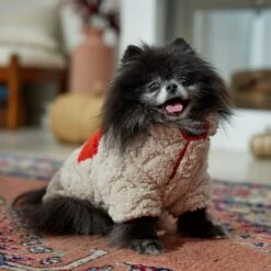 Frisco Medium Weight Quilted Sherpa Dog & Cat Zipper Coat -Meowverse Store 744166 PT7. AC SS1800 V1692377763