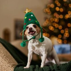 Frisco Christmas Tree Faux Fur Dog & Cat Hat -Meowverse Store 745582 PT5. AC SS1800 V1694793444