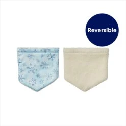 Frisco Reversible Snowflake Cozy Knit Faux Fur Dog & Cat Pullover Bandana, 1 Count -Meowverse Store 746630 PT3. AC SS1800 V1695046102