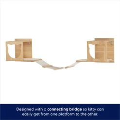 Frisco Cushioned Wall Mounted Cat Wall Shelf & Frisco Cat Silhouette With Bridge Wall Mounted Cat Wall Shelves -Meowverse Store 785550 PT6. AC SS1800 V1677600275